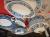 Serviciu de masa portelan lux cu flori cobalt, Romania