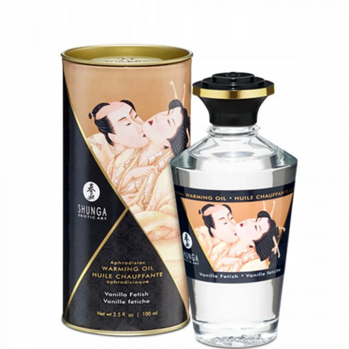 Ulei de masaj &icirc;ncălzitor - Shunga Aphrodisiac Vanilla Fetish 100 ml