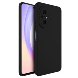 Husa pentru huawei nova 9 se, flippy, liquid silicone, cu microfibra pe interior, protectie antisoc, negru