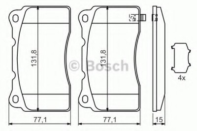 Set placute frana,frana disc VOLVO V70 II (SW) (2000 - 2007) BOSCH 0 986 494 395 foto