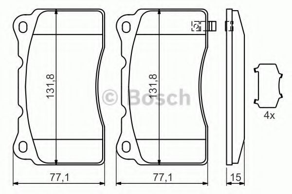 Set placute frana,frana disc VOLVO V70 II (SW) (2000 - 2007) BOSCH 0 986 494 395