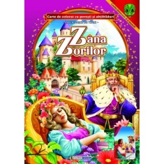 Carte de colorat cu povesti si abtibilduri - Zana Zorilor