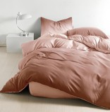 Cumpara ieftin Lenjerie De Pat Sarah Xf058, Bumbac, 4 Piese, Fara Elastic, Crem, Portocaliu