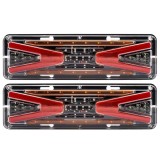 Set de 2 buc lampi LED Xentech Light DHB-608 impermeabil 12V-24V camion- remorca lumină spate, stop, marșarier, pozitie, ceata