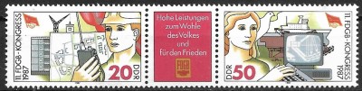 B0514 - Germania DDR 1987 - Congres 2v. neuzat,perfecta stare foto