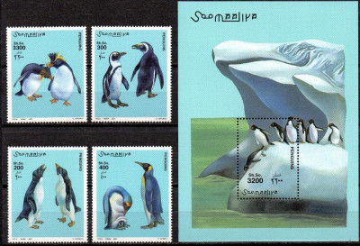 SOMALIA 2001, Fauna, Pinguini, MNH, serie neuzata foto