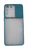 Huse silicon cu protectie camera slide Samsung Galaxy S21 Plus ; S21+ , Verde, Alt model telefon Samsung