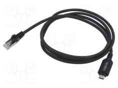 Cablu USB 3.2 USB-C la RJ45 LOGILINK 1.5m negru Cat 6