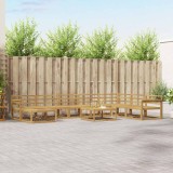 vidaXL Set de canapele de exterior 9 pcs Alb Lemn Solid de Acacia 3386888