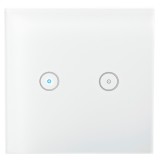 Intrerupator touch smart / inteligent, dublu Nedis WIFIWS20WT, Wi-Fi, alb