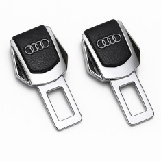 Set 2x Adaptoare Centura Siguranta Falsa MRG M1089,Piele Chrome Audi C1192