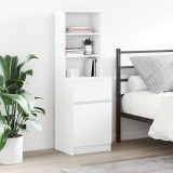Noptiera alb 39x35x125 cm lemn prelucrat