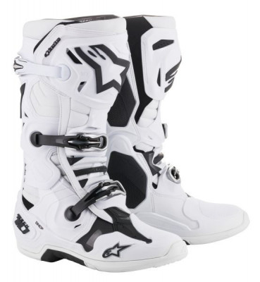 Cizme Piele Moto Alpinestars Tech 10 Mx Alb Marimea 10 2010019/20/10 foto