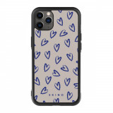 Husa iPhone 11 Pro Max - Skino Forever Love, inimi albastru bej
