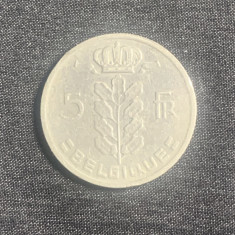 Moneda 5 franci 1967 Belgia