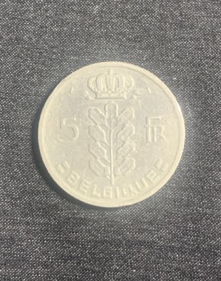 Moneda 5 franci 1967 Belgia foto