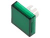 Lentilă Buton 22mm Transparent Verde Plastic
