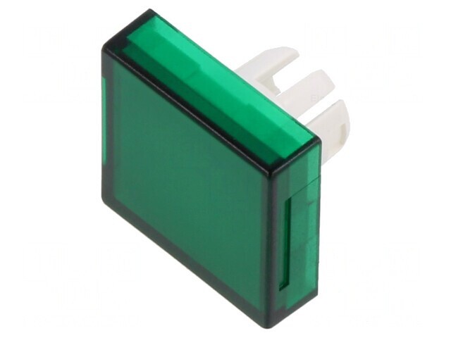 Lentilă Buton 22mm Transparent Verde Plastic