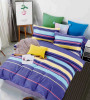 Lenjerie de pat pentru o persoana cu husa de perna dreptunghiulara, Apenzell, bumbac mercerizat, multicolor