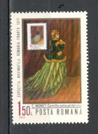 Romania.1970 Expozitia de maximafilie Romania-Franta-Pictura TR.298