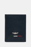 Aeronautica Militare portofel de piele barbati, culoarea albastru marin
