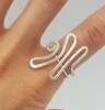 Inel Argint Vintage Ajustabil, Model Unicat, Manufacturat Manual, Marime 55, 3.5g
