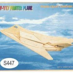 Joc puzzle lemn -S- avion P073-2