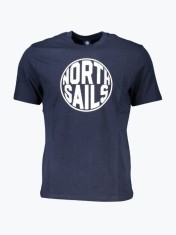 Tricou barbati din bumbac cu imprimeu cu logo si croiala Regular fit bleumarin inchis, S foto