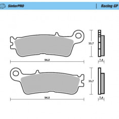 Placute frana fata Yamaha YZF 250 21 -, WRF 450 21 -, YZF 450 20- MOTO-MASTER SINTERPRO SERIES RACING GP