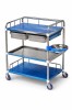 Cărucior Instrumentar Inox Profesional cu Sertare - 3 Niveluri, Roți Pivotante,