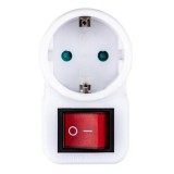 Adaptor priza V-TAC 16A, 250V cu intrerupator bipolar, alb