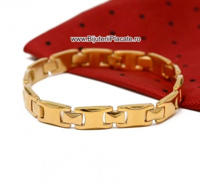 Bratara din inox aurie moderna B883F foto