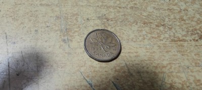 Monede Canada 1 Cent 1993 #A6381 foto