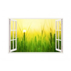 Sticker decorativ, Fereastra 3D Rasarit, 85 cm, 169STK