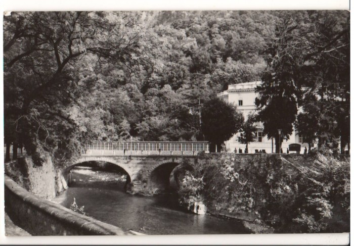 CPIB 15767 CARTE POSTALA - BAILE HERCULANE, PODUL ACOPERIT PESTE CERNA, RPR
