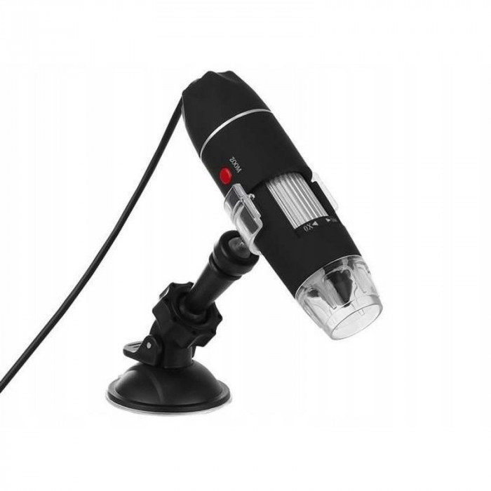 Microscop digital portabil 1600- USB Foto-Video 8 Led-uri Zoom digital 5x