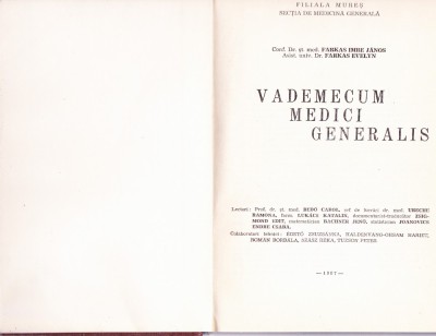 VADEMECUM MEDICI GENERALIS foto