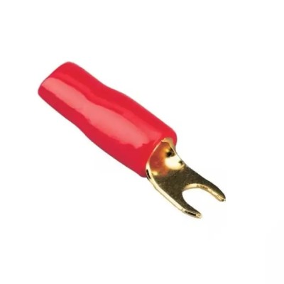 Papuc Terminal tip furca M4 20mm2 aurit izolat rosu ACV 30.4420-02 foto