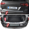 Set de 2 protectii bara spate si interior portbagaj crom premium pentru VW Tiguan II, 2 din 2016, Recambo