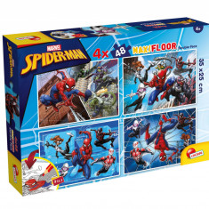 Puzzle de colorat maxi - Spiderman (4 x 48 de piese) PlayLearn Toys