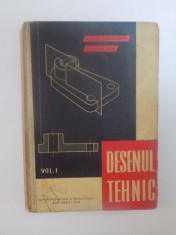 DESENUL TEHNIC , VOL. I MANUAL PENTRU SCOLILE TEHNICE DE MAISTRI de MARIN CONSTANTIN , ENACHE ION , 1962 foto