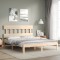 vidaXL Cadru de pat cu tăblie, king size, lemn masiv 3193601