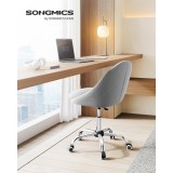 Cumpara ieftin Scaun birou Songmics Gri 56x60x93.3 cm