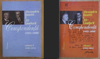 Alexandru Rosetti Alf Lombard- Corespondenta, 1934-1990 (vol. 1-3) foto