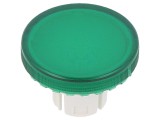 Lentilă Transparentă Verde pentru Buton 22mm Plastic