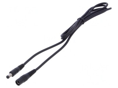 Cablu Alimentare DC 5.5/2.1 Negru 1x1mm&amp;sup2; foto