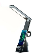 Lampa 4in1 Wireless charge,incarcare Telefon, Ceas,Casti,Led,Control prin atingere,Lumina reglabila,Protectie ochi,compatibilItate universala foto
