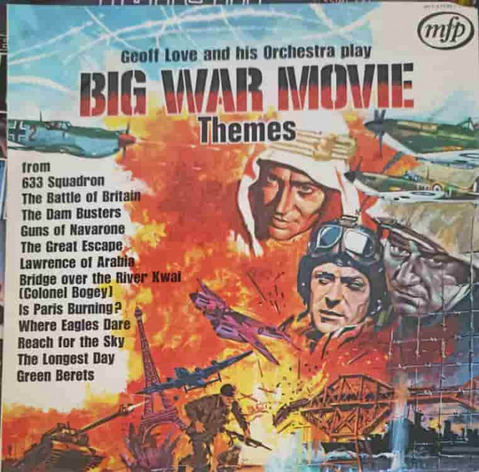 Disc vinil, LP. Big War Movie Themes-Geoff Love And His Orchestra