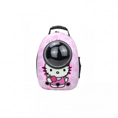 Rucsac transport animale de companie, tip capsula, impermeabil Roz Hello Kitty