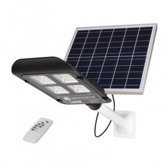 Lampa solara pentru iluminat stradal Horoz Laguna-50, kit complet, 50W, 950lm, lumina rece 6400K foto